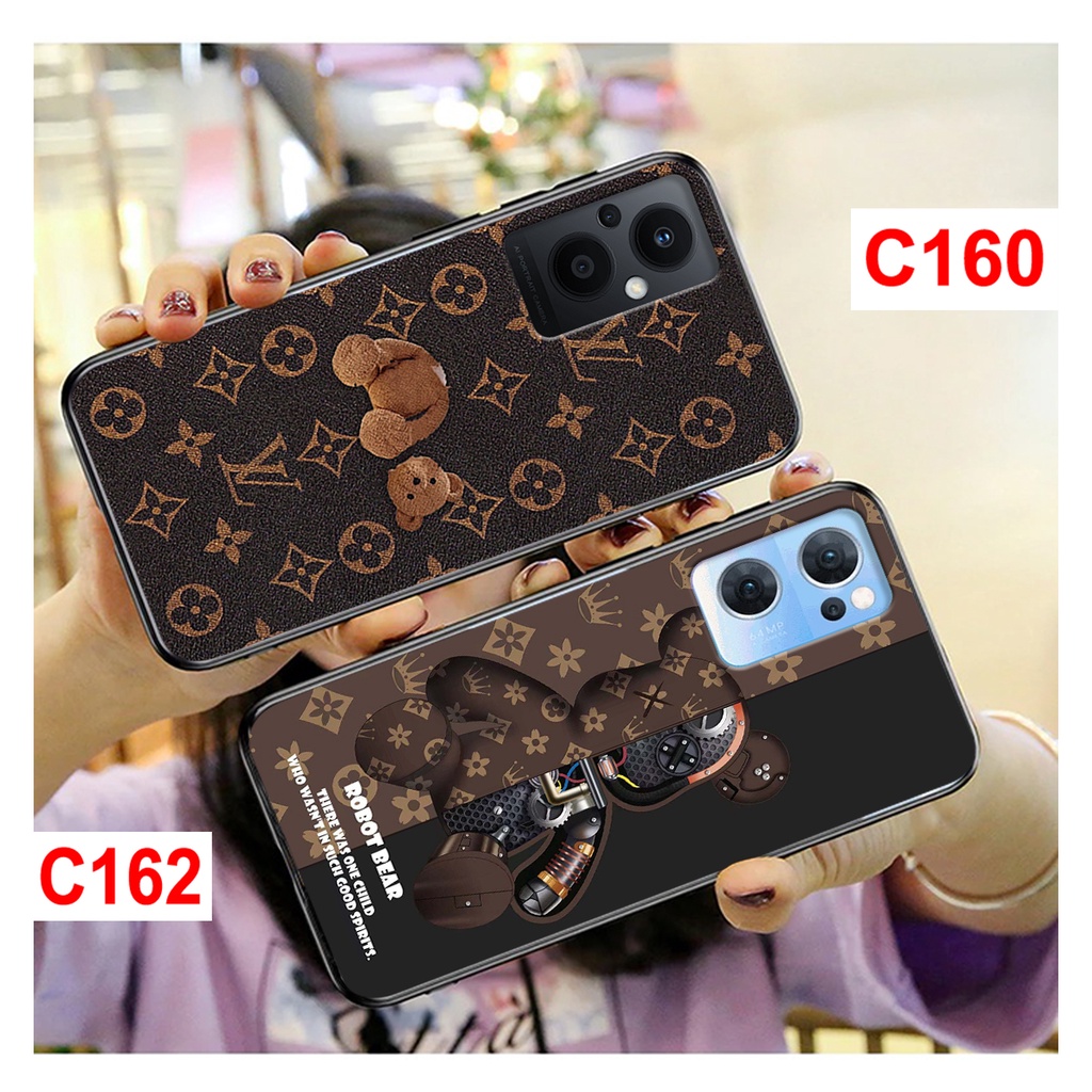 Ốp lưng Oppo Reno 7 - Reno 7Z  in hình gấu bearbrick , kwas thời trang cao cấp.