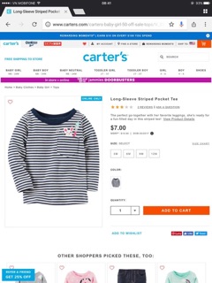 Áo bé gái cotton Carter VNXK