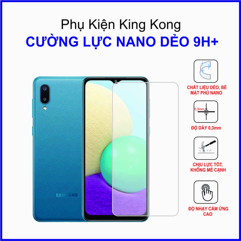 Dán cường lực Samsung Galaxy A02 ,  cường lực nano dẻo 9H+