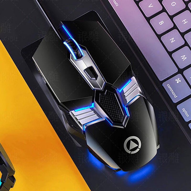 Bàn phím văn phòng chất liệu kim loại có dây có đèn LED nhiều màu sắc thời trang hợp với PC/ laptop