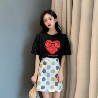 Chân váy chấm bi 2 lớp