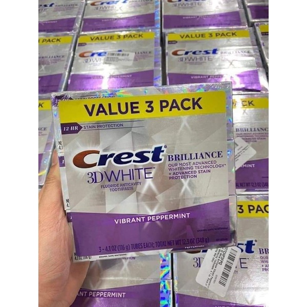 Kem đánh răng crest 3d white  brilliance