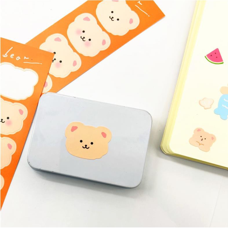 Sticker Dán Trang Trí Nhật Ký Hình Gấu Dễ Thương
