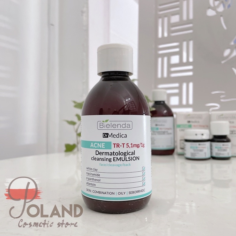 Sữa rửa mặt Bielenda Dr Medica cho da hỗn hợp, dầu mụn, nhạy cảm 250ml