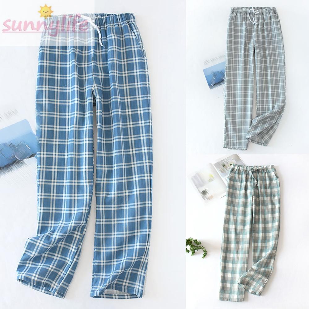 Quần pyjama cotton mềm thoáng khí thoải mái cho nam