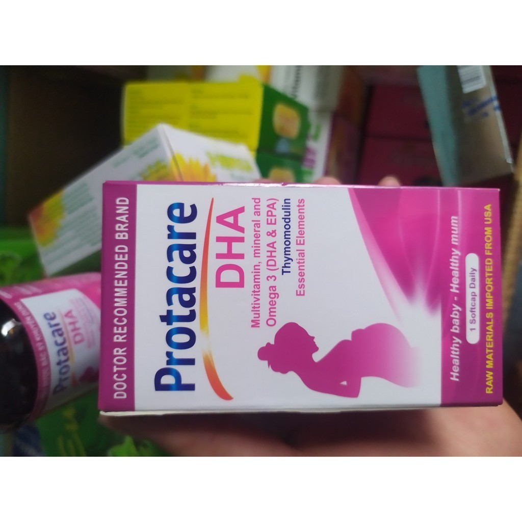 Protacare DHA Viên bổ bà bầu Bổ sung sắt, acid folic, vitamin cho mọi phụ nữ mang thai và cho con bú 30viên