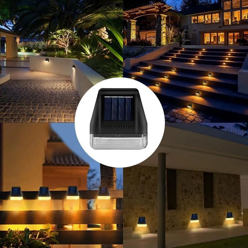 Đèn Led Gắn Tường Sử Dụng Năng Lượng Mặt Trời Ánh Sáng Trắng Ấm Chống Thấm Nước Trang Trí Sân Vườn Ngoài Trời