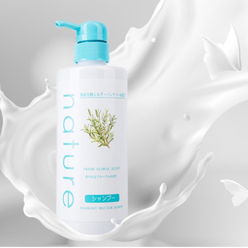 Dầu gội xả thảo dược giảm khô xơ, gãy rụng Naris Nature Hair Shampoo 500ml Nhật Bản