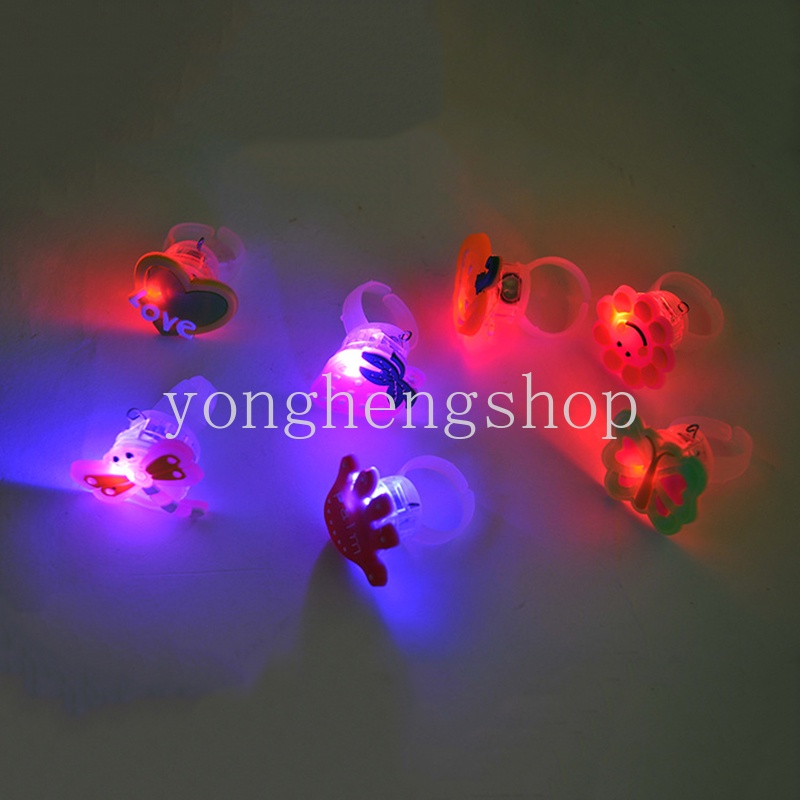 Nhẫn Đồ Chơi Có Đèn LED Họa Tiết Hoạt Hình Cho Bé