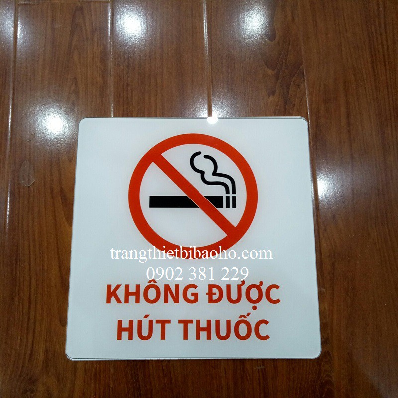Biển báo mica không được hút thuốc kích thước 30 x 30cm