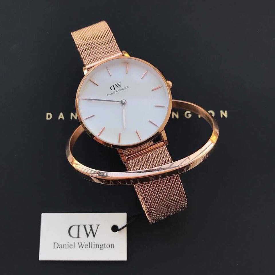 Đồng hồ Nam Nữ - D,,W CLASSIC PETITE - Dây vàng hồng Mặt trắng- DW00500043 - 28mm 32mm | BigBuy360 - bigbuy360.vn
