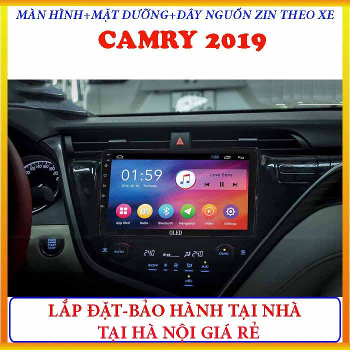 Bộ màn hình OLED C2 NEW  cho xe TOYOTA CAMRY 2019, Android 10. lắp sim 4g, ram 2g rom 32g - đầu dvd oto