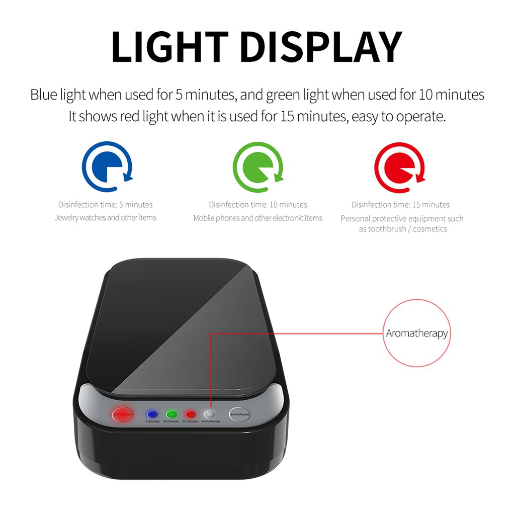 (Hàng Mới Về) Hộp Khử Trùng Không Dây Đa Năng Bằng Tia Uv