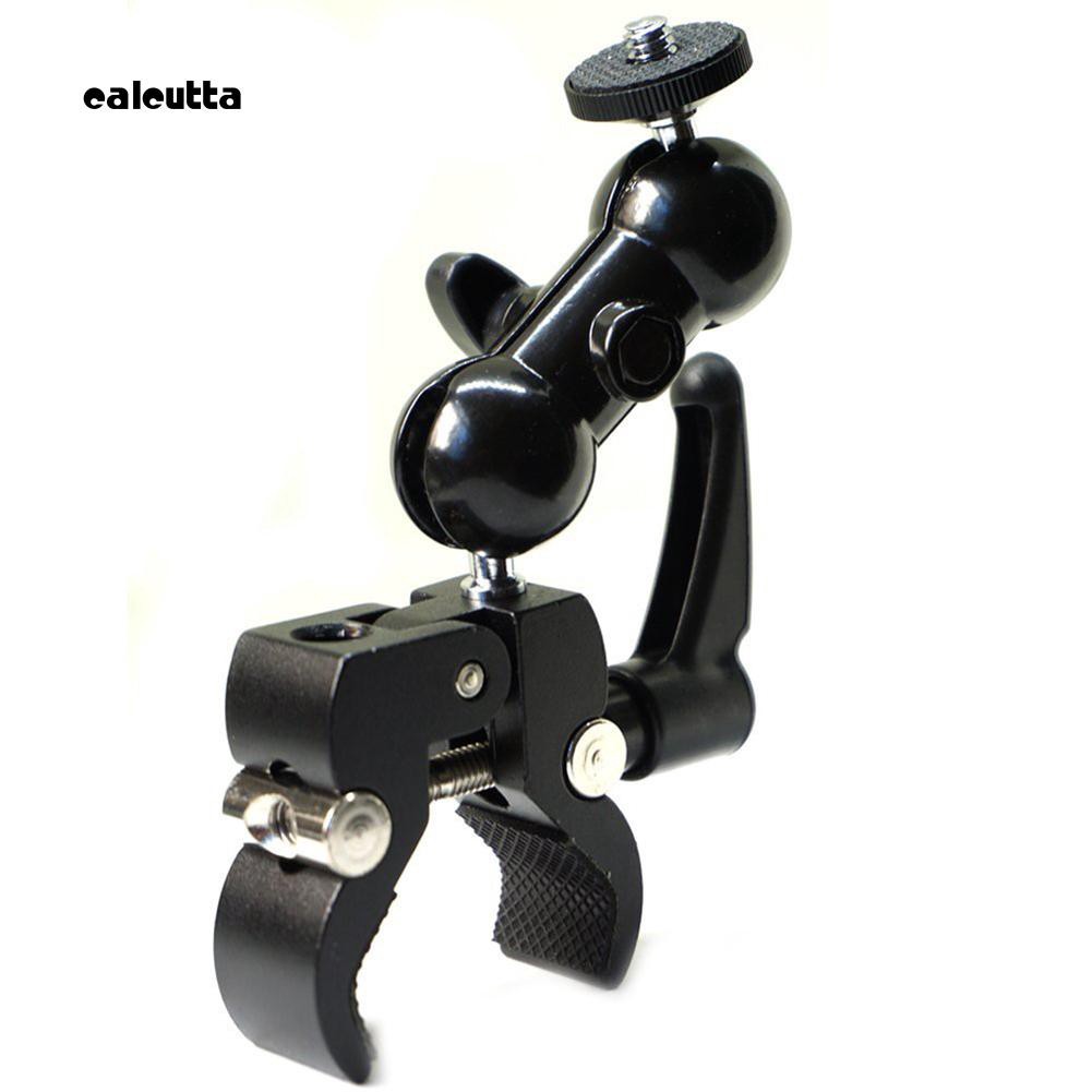 cal_Thread Double Balls Head Clamp Magic Arm Holder for DELR Camera LCD Monitor