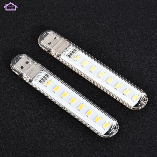 Đèn LED 8 bóng để bàn 200LM 5V sạc bằng cổng usb kích thước 101*18*9mm