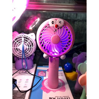 Quạt Mini Cầm Tay Doremon Có Đèn