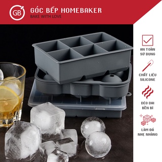 Khay Làm Đá Viên To Silicon Có Nắp Đậy - Khay Đá Silicone Dẻo - Khuôn Nước Đá - Khuôn Làm Đá Vuông GBIM003
