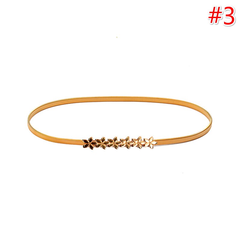 Thắt lưng co giãn họa tiết hoa lá thiết kế thời trang cho nữ