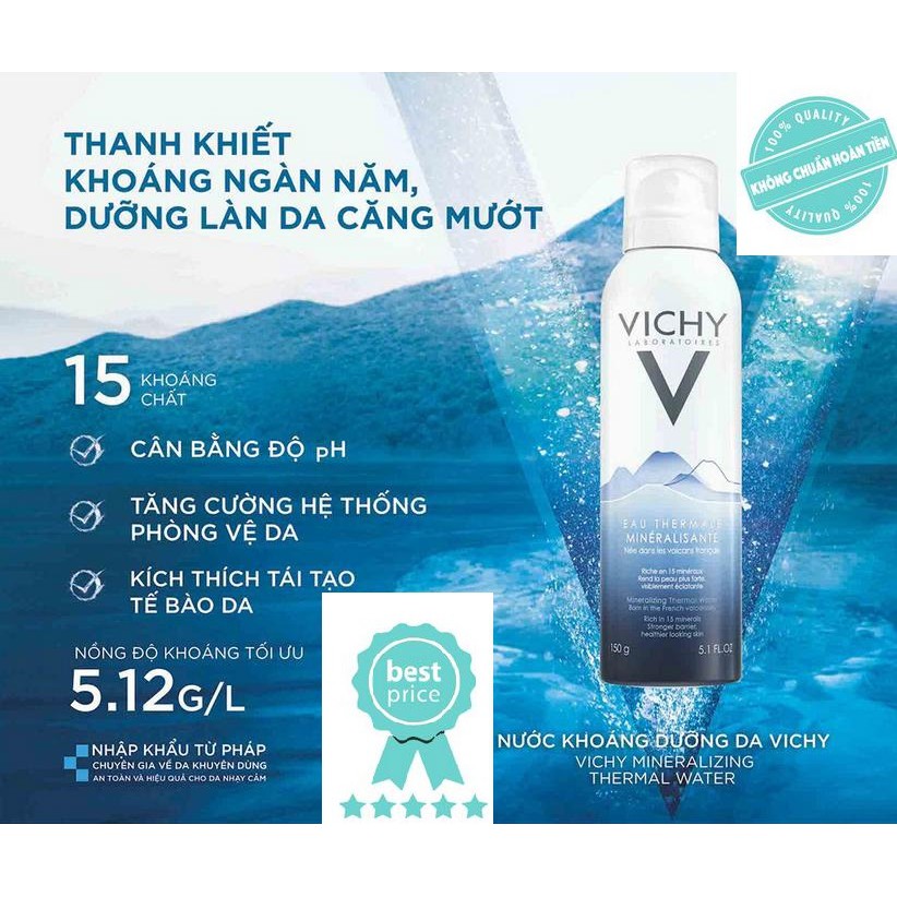Xịt Khoáng Dưỡng Da Vichy Mineralizing Thermal Water 300ml | BigBuy360 - bigbuy360.vn