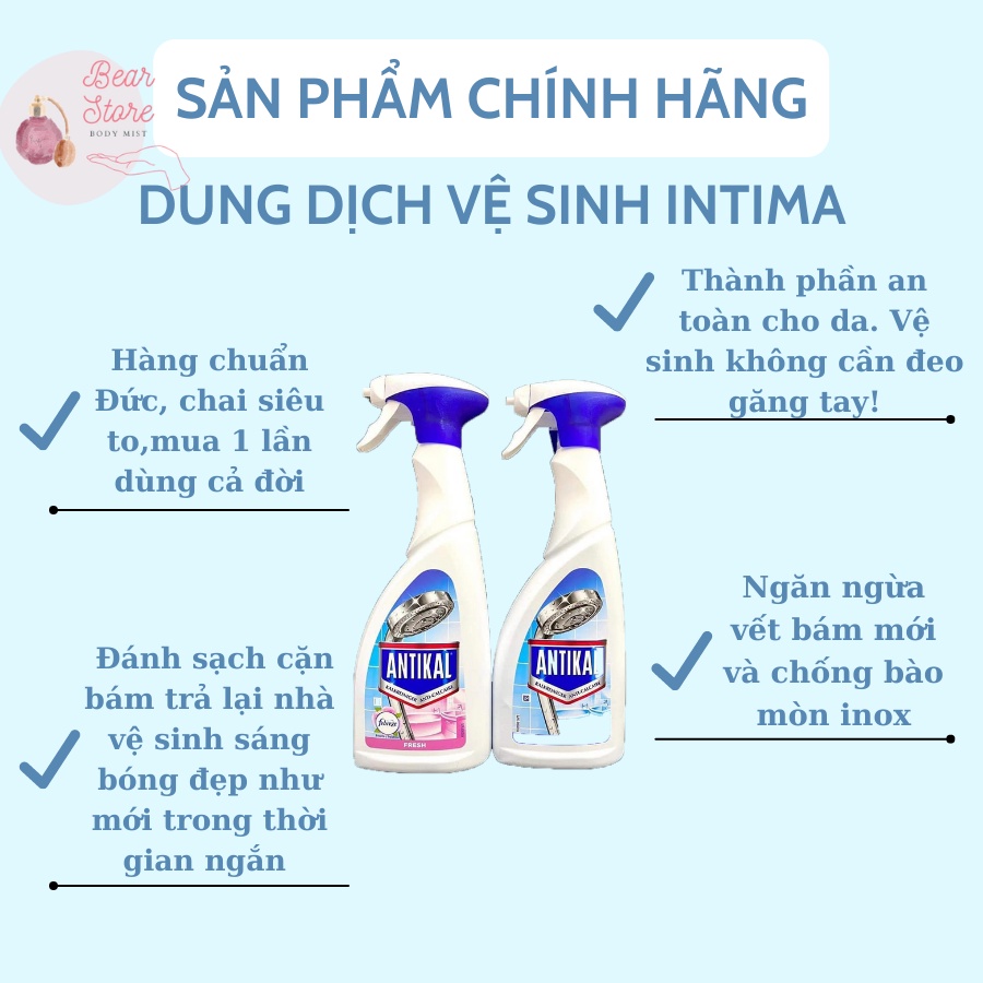 Chai xịt tẩy cặn bám, rỉ sắt Antikal và chống ăn mòn inox xuất xứ Đức 750ml