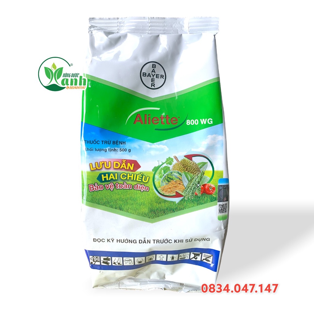 Thuốc Trừ Bệnh Cây Trồng Aliette 800WG (gói 500g) thuốc phòng trị nấm mùa mưa cho cây