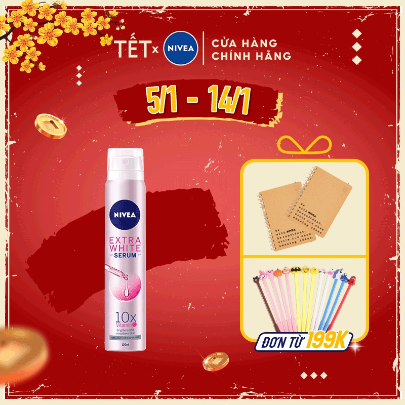 Xịt ngăn mùi Nivea Serum trắng mịn 100ml 80020