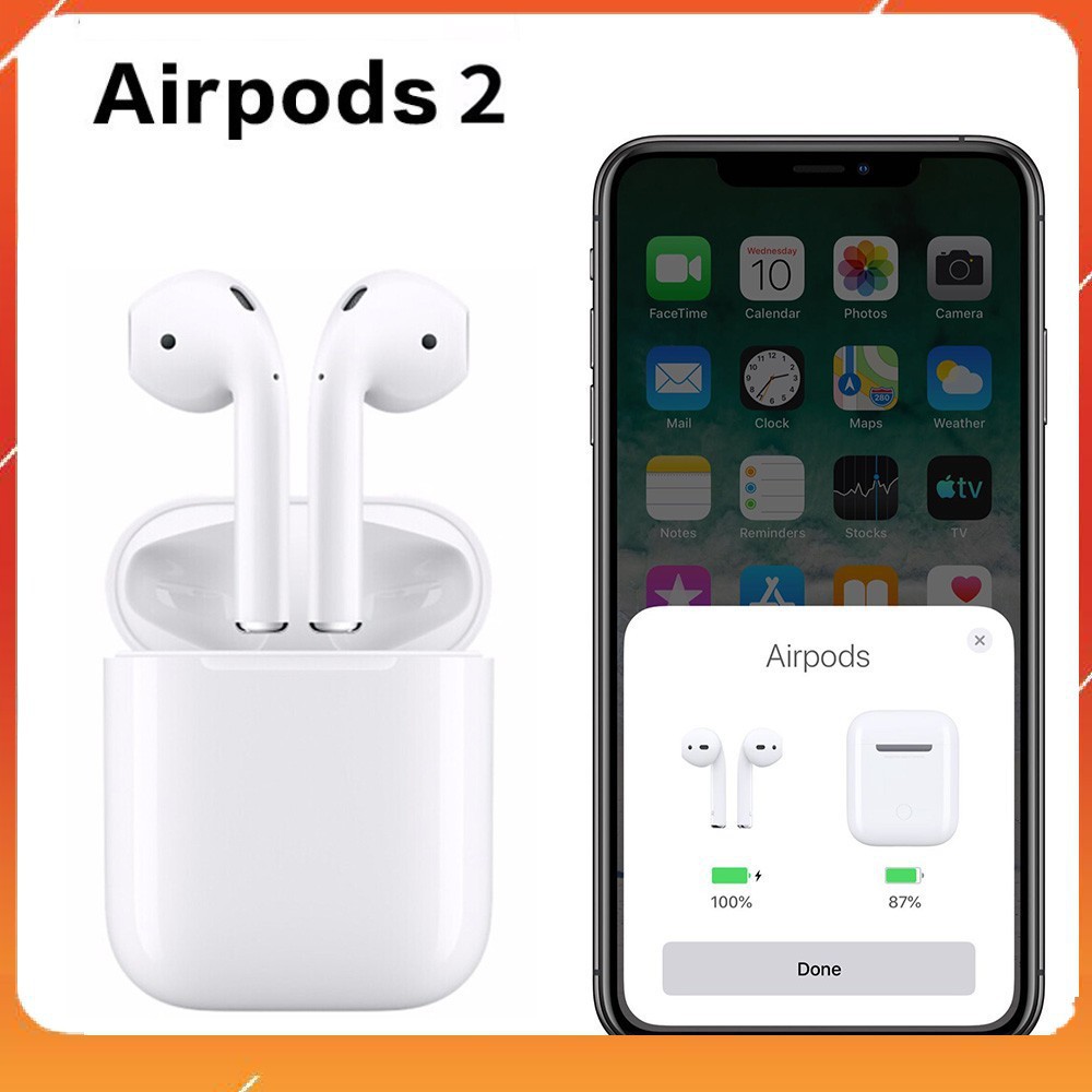 Tai nghe bluetooth airpods 2 , định vị -đổi tên,pin trâu,tai nghe  dùng cho cả IOS  và Androi,vinhphukiendienthoai.