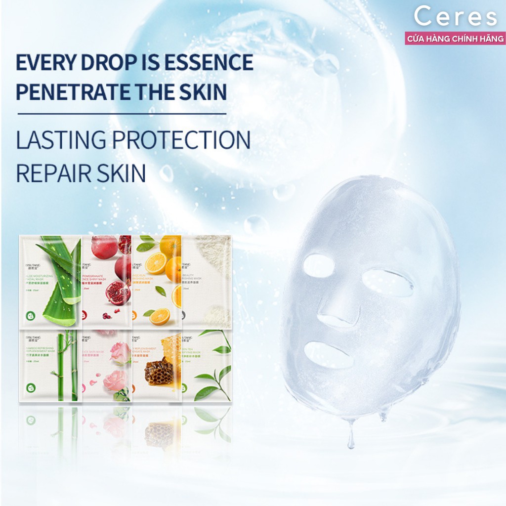 Mặt nạ giấy trái cây dưỡng da rainbow Bisutang mask cấp ẩm trắng da | BigBuy360 - bigbuy360.vn