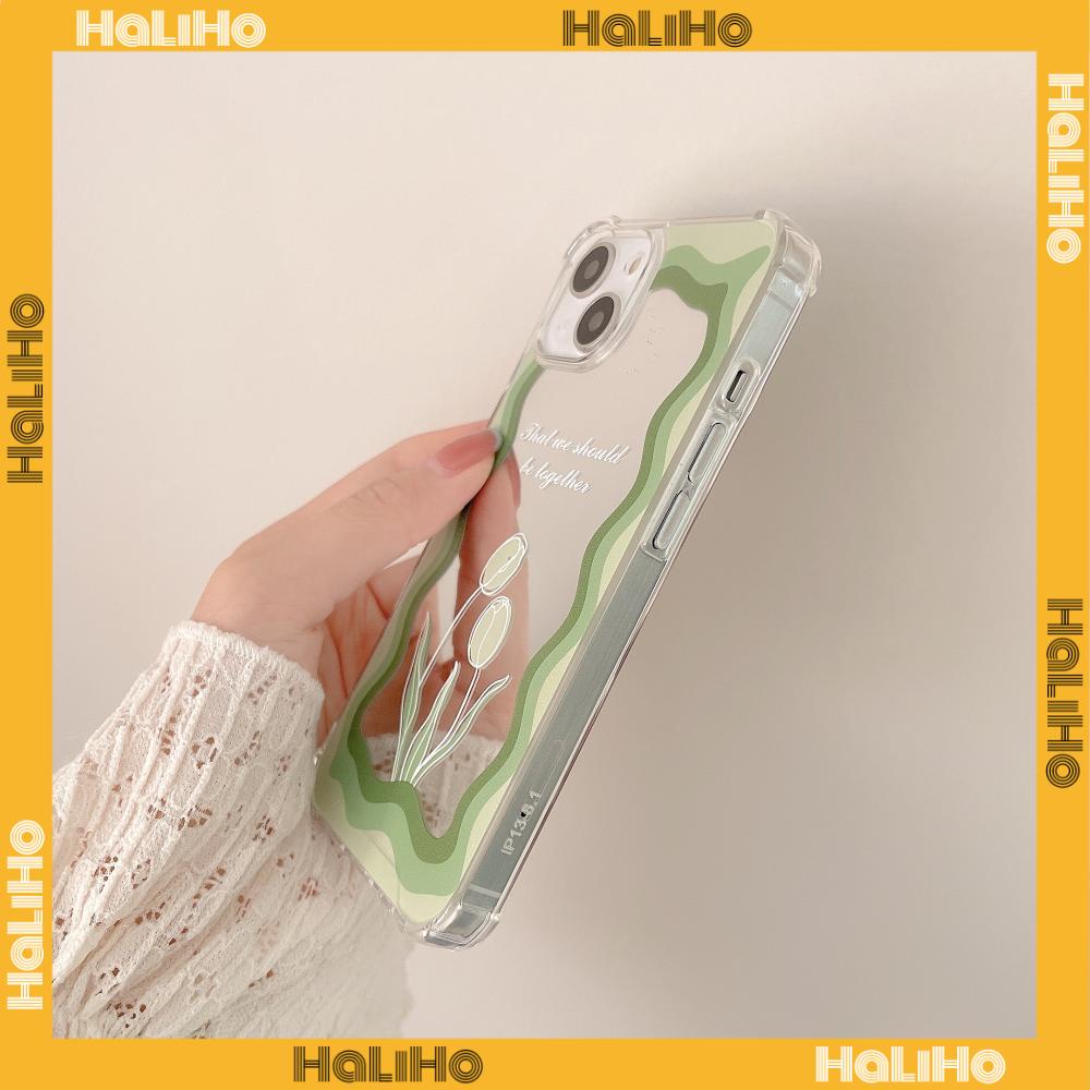 Ốp điện thoại acrylic gương trang điểm HD in hoa tulip thích hợp cho iPhone 11 13 Pro Max 12 Pro Max 7 Plus iPhone xr