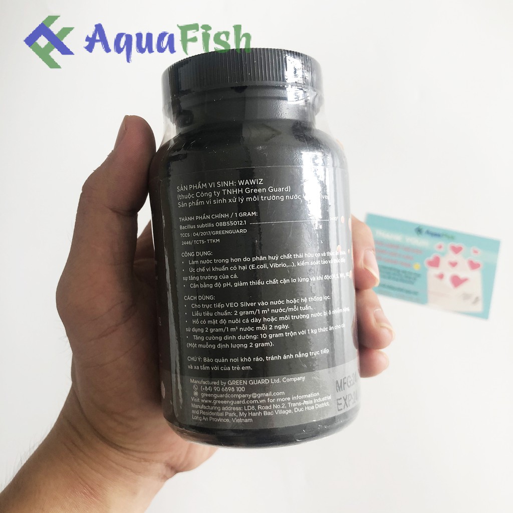 Men Vi Sinh Wawiz VEO SILVER 150gr Giúp Cung Cấp Vi Sinh Làm Trong Nước Bể Cá, Hồ Cá Koi
