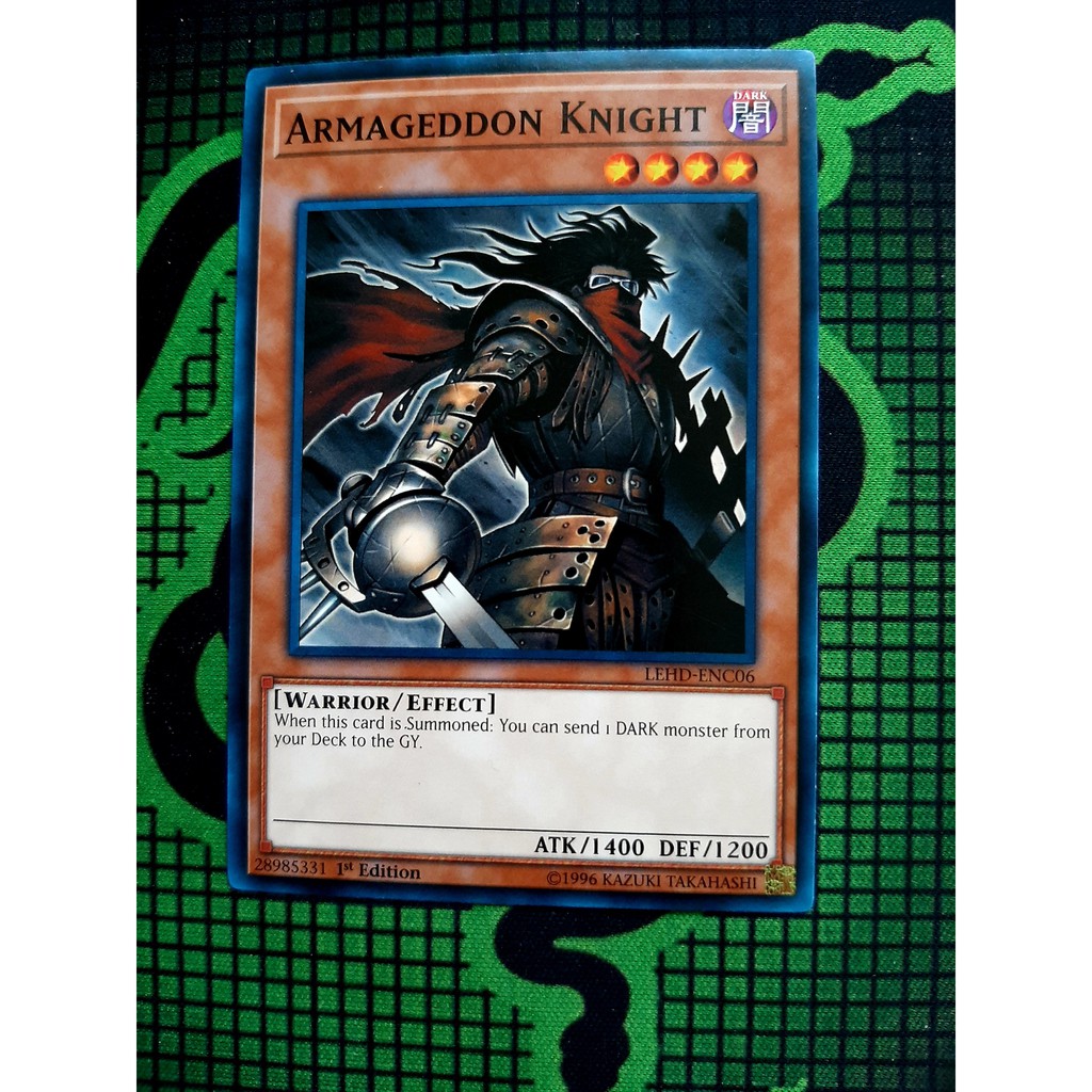 THẺ BÀI YUGIOH NEAR MINT - Armageddon Knight - LEHD-ENC06 - Common 1st Edition