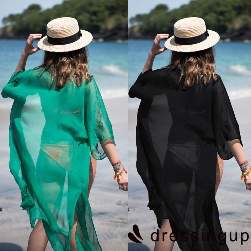 ❇Free Ship ONLY 99K_Áo Choàng Bikini Vải Voan Thiết Kế Đơn Giản Thanh Lịch