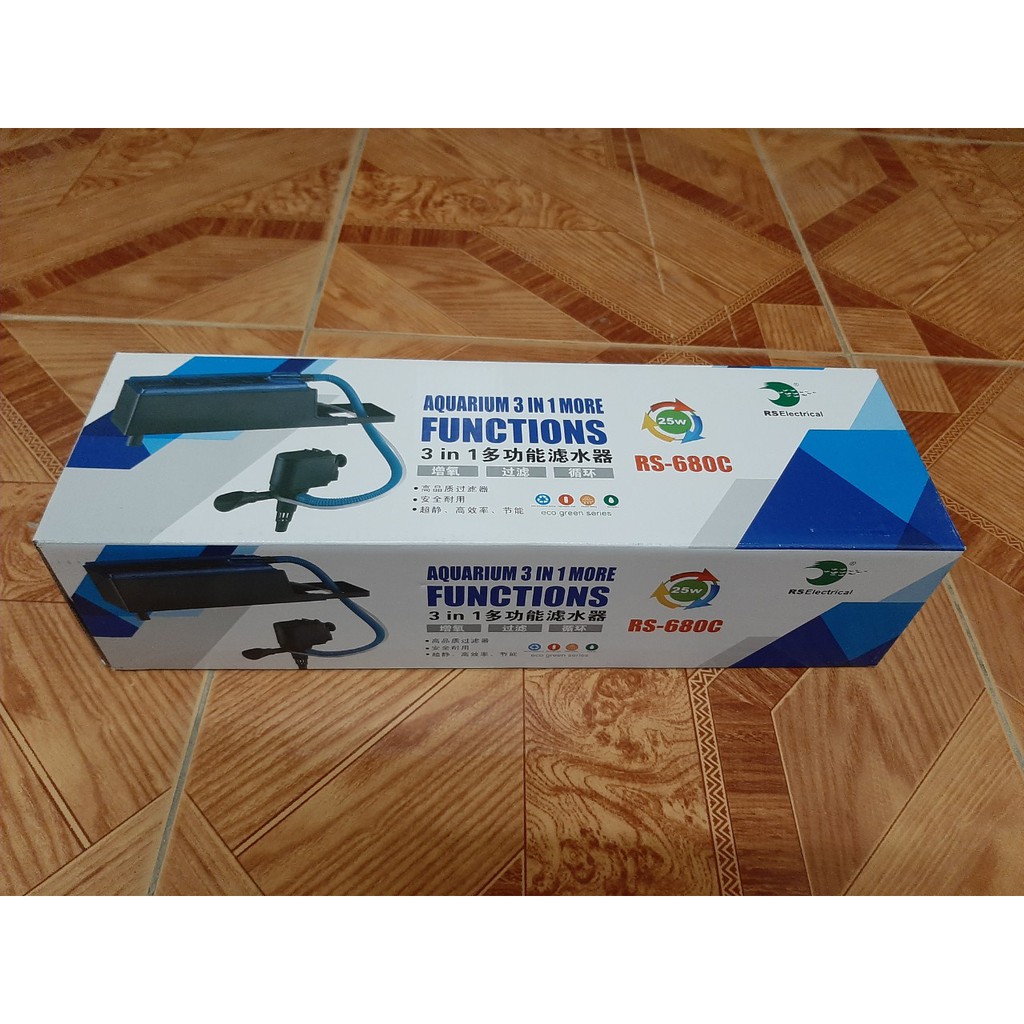 Lọc máng RS 680C - Máng Lọc RS 680C Cho Hồ Cá Cảnh Thủy Sinh - Máy lọc bể cá