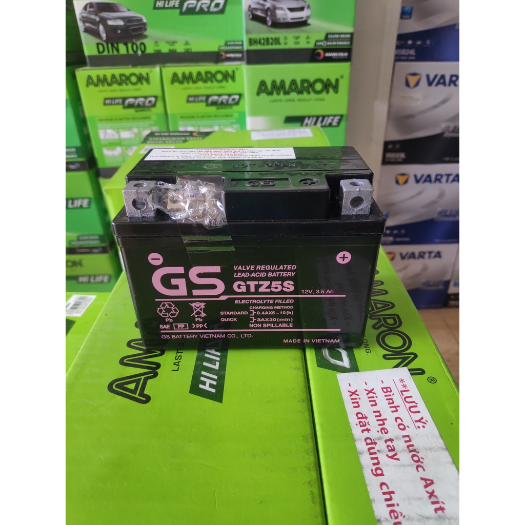 BÌNH ẮC QUY XE MÁY GS GTZ5S 12V-3.5AH