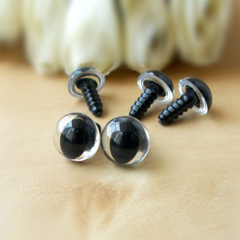 Mắt Nhựa Trong Suốt 10-30mm Dùng Làm Búp Bê/ Thú Nhồi Bông Xinh Xắn
