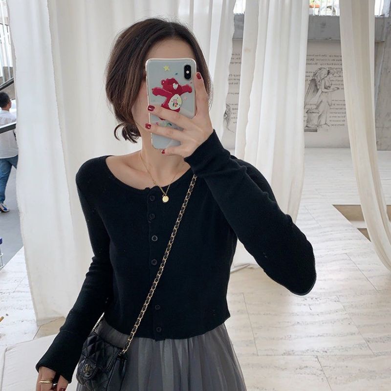 Áo khoác cardigan dáng ngắn