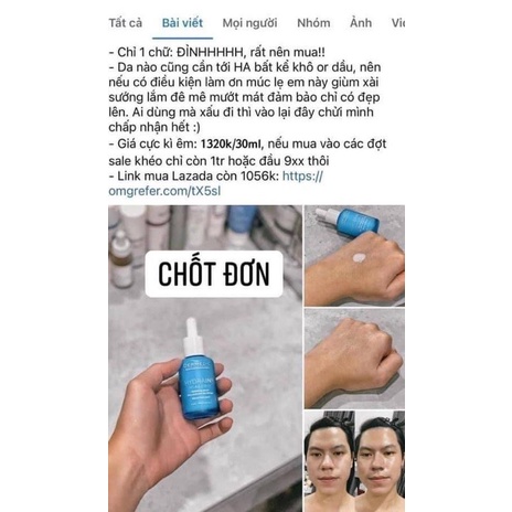 Serum HA cấp ẩm cấp nước chuyên sâu der.me.dic 30ml