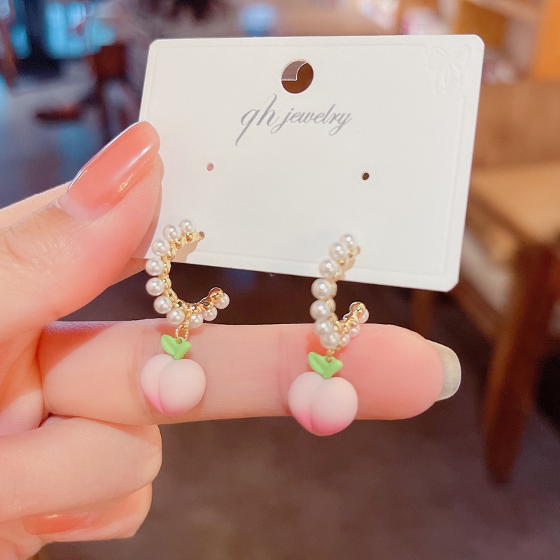 Bông Tai Ngọc Trai Hình Chữ C Kín Nước Kiểu Hàn Quốc Thời Trang Mùa Hè 2022 Mới