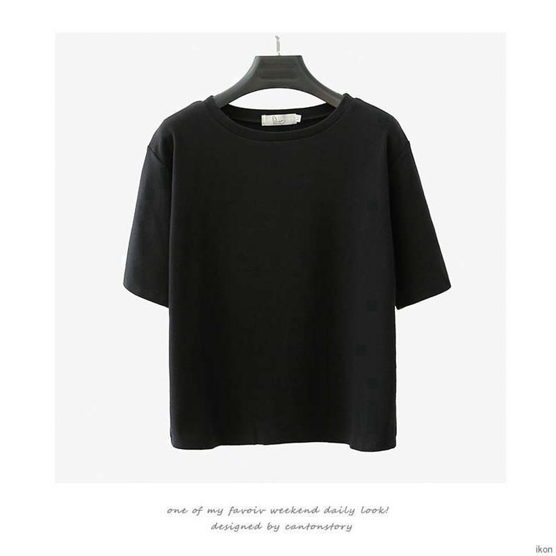 Áo thun tay ngắn dáng rộng kiểu đơn giản