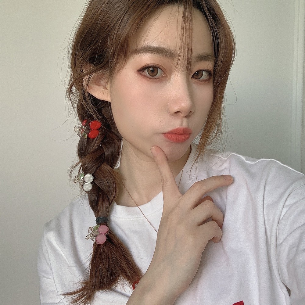 [Mã SKAMCLU8 giảm 10% cho đơn từ 100K] Kẹp tóc càng cua Hàn Quốc mini họa tiết cherry xinh xắn cho nữ