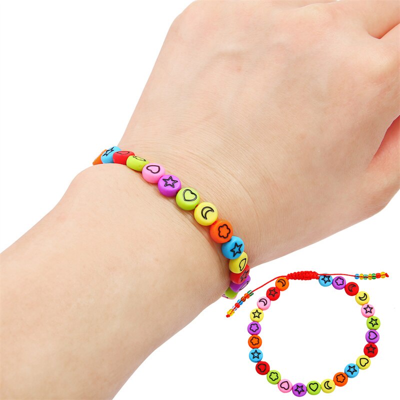 100 Hạt hỗn hợp hình sao mặt trăng trái tim bằng acrylic để làm đồ trang sức