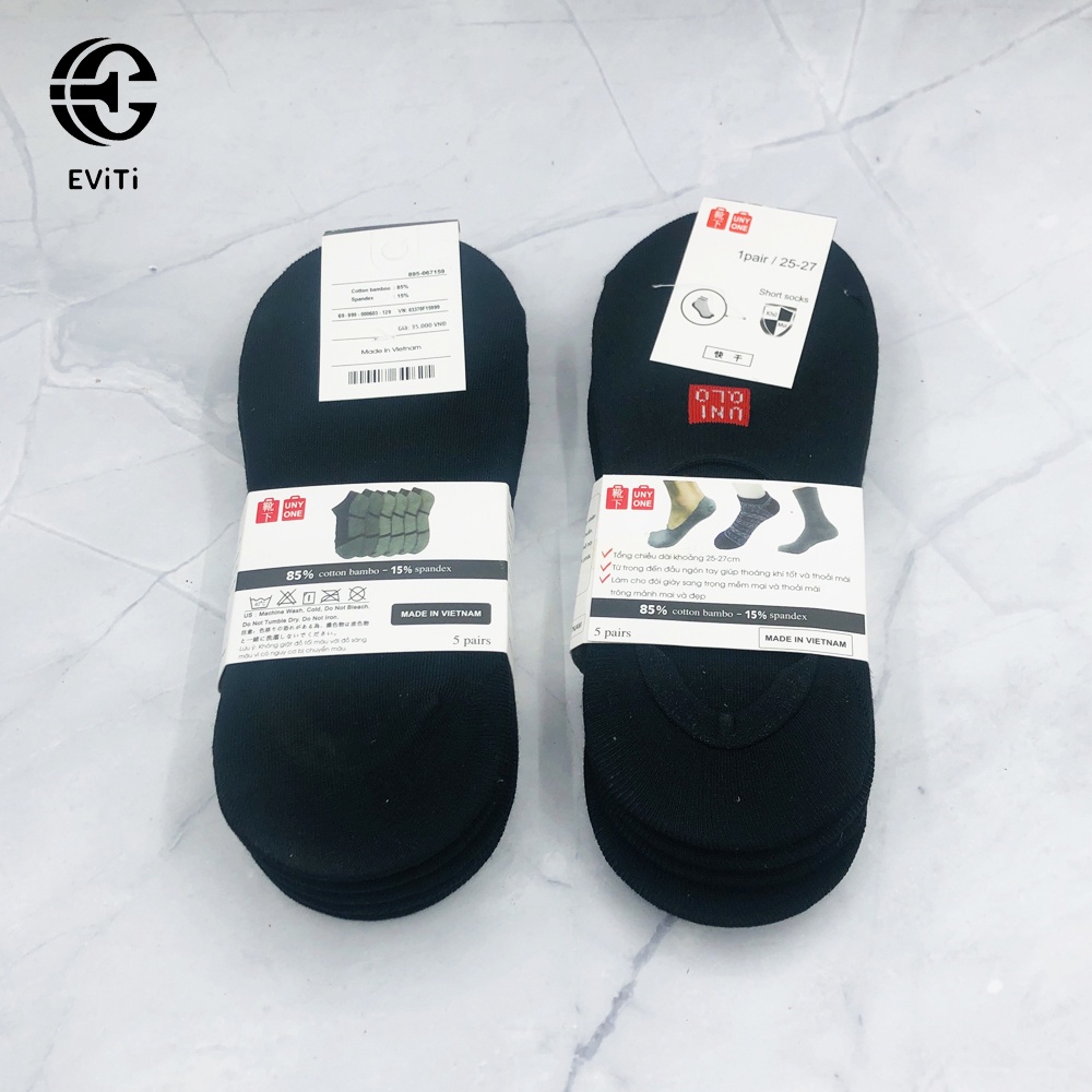 Tất/vớ UNI cổ ngắn -tất hài hàng chuẩn loại 1, kháng khuẩn - khử mùi - co giãn -  dành cho nam và nữ