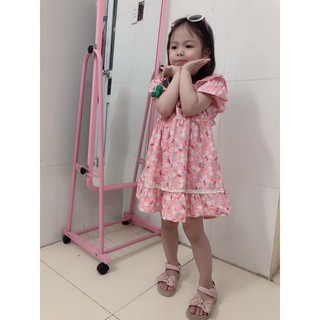 Váy thô lụa bé gái hàng Quảng Châu cực mát