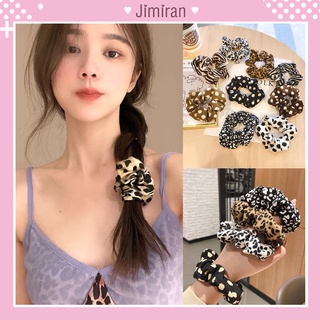 Dây buộc tóc scrunchies cột tóc Hàn Quốc vải họa tiết da báo xinh cute JIMIRAN CT01