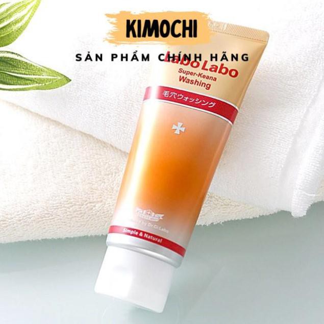 SỮA  RỬA MẶT ♥𝑭𝑹𝑬𝑬𝑺𝑯𝑰𝑷♥ SỮA RỬA MẶT THU NHỎ LỖ CHÂN LÔNG Labo Labo Super Keana Washing 120g Nhật Bản