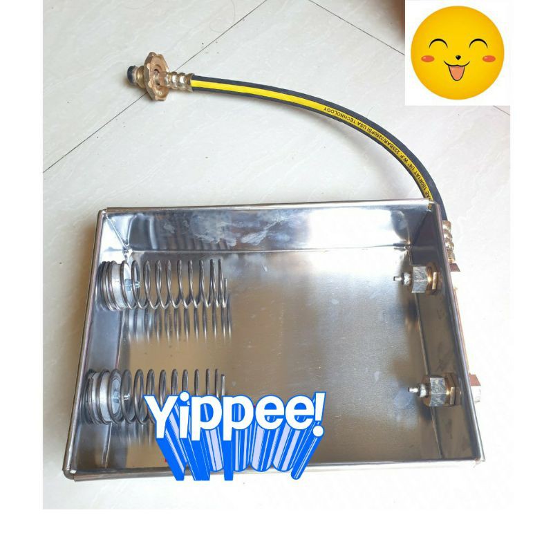 mâm inox 2 còi sang chiết gaz 12kg qua lon ga mini ( tặng kèm 20 nút mủ và 5 cái ron )