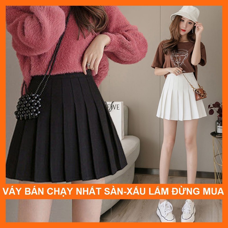 Chân váy tennis ngắn chữ a xếp ly dáng xòe vải dày dặn mặc công sở mã CV03