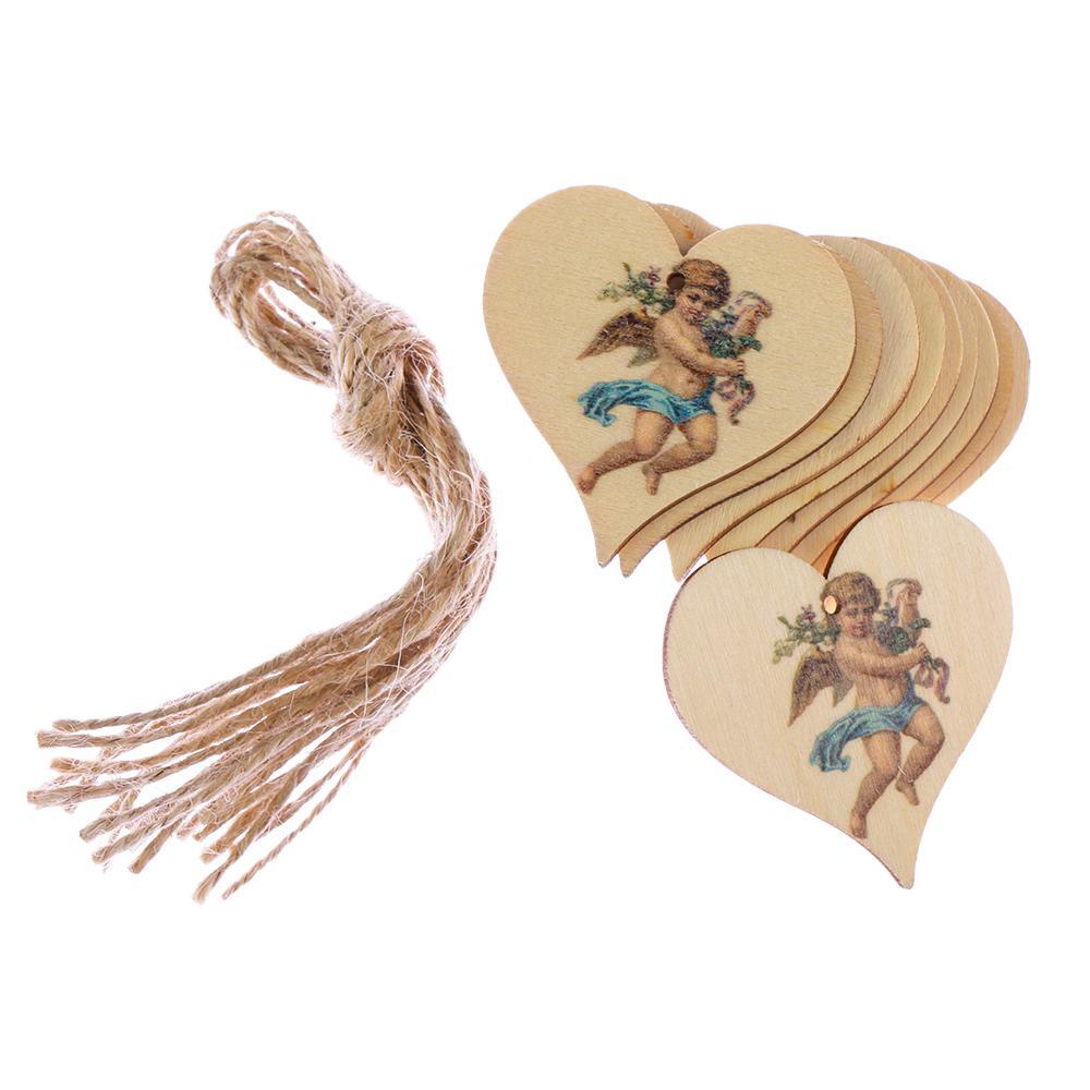 Set 10 Miếng Gỗ Hình Hoa Hồng Trang Trí Tiệc