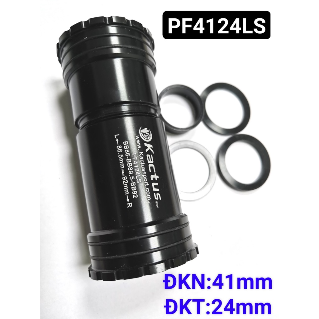 Trục Giữa Dòng Ép vòng ngoài 41mm, cốt giò 24mm, PF4124,PF4124LS,PF41DUB,PF4130 Ceramic Kactus Cho Xe Đạp