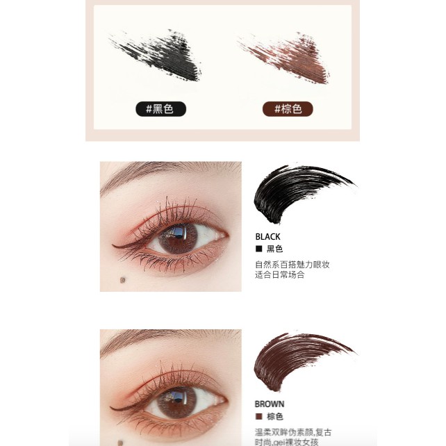 Mascara Bobeini kháng nước bền màu sử dụng ban ngày/ban đêm giúp mi cong dài